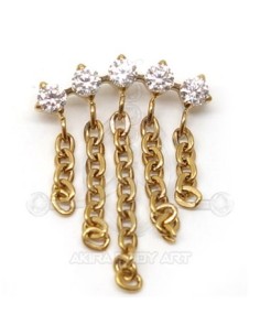Repuesto Joyas Curvas - Cortina de Cadenas ORO 2