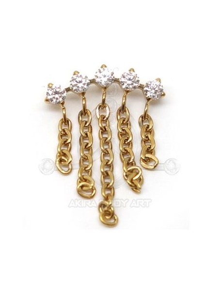 Repuesto Joyas Curvas - Cortina de Cadenas ORO Repuesto Joyas Curvas - Cortina de Cadenas ORO