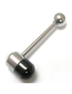 Barbel 316L capsula acero y negro