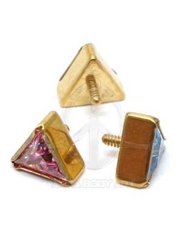 Repuesto Triángulo con Joya – ORO (PVD)