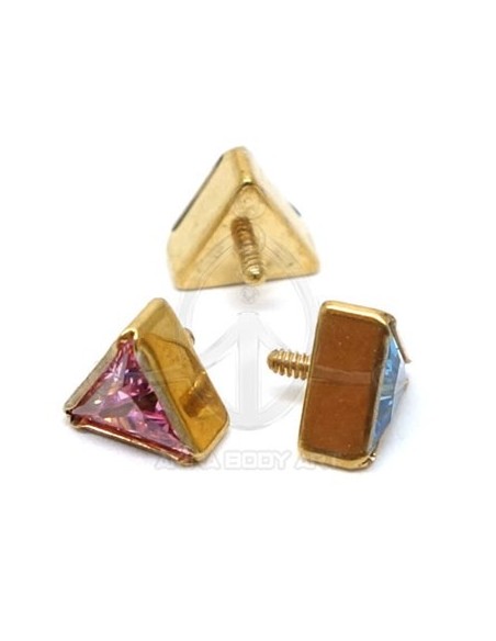 Repuesto Triángulo con Joya – ORO (PVD) Repuesto Triángulo con Joya – ORO (PVD)