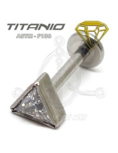 Labret Triángulo con Joya