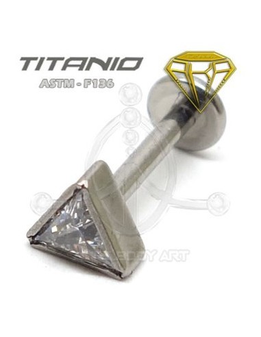 Labret Triángulo con Joya