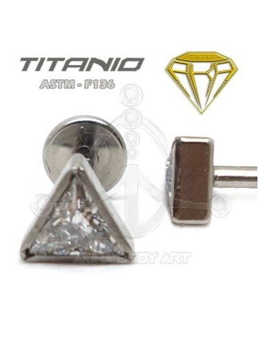 Labret Triángulo con Joya