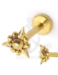 Labret Bolas y Pinchos R.I. - ORO (pvd)