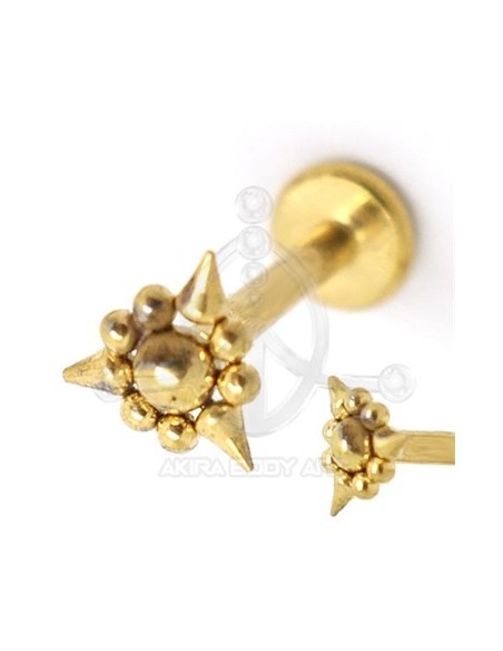 Labret Bolas y Pinchos R.I. - ORO (pvd)