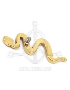 Labret Titanio R. I. - SERPIENTE (Oro pvd)
