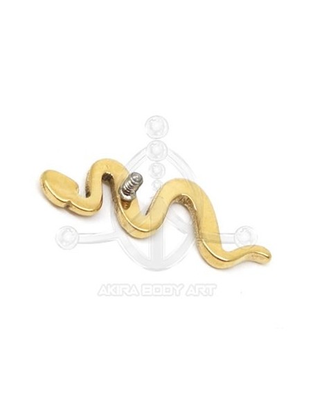 Labret Titanio R. I. - SERPIENTE (Oro pvd)
