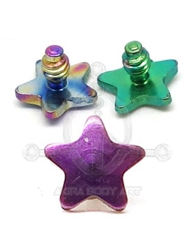 Repuesto microdermal estrella colores.