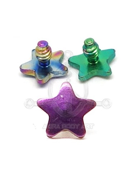 Repuesto microdermal estrella colores. Repuesto microdermal estrella colores.