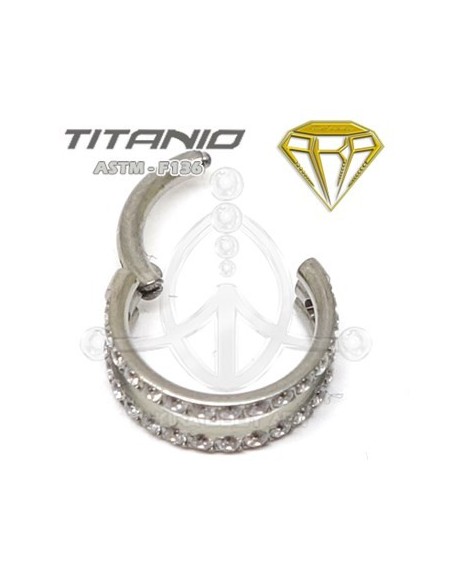 Aro doble segmentado joyas