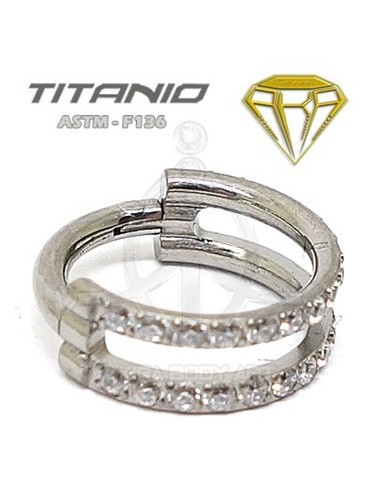 Aro doble segmentado joyas