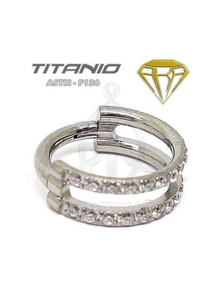 Aro doble segmentado joyas