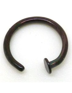 Aro flexible negro con chapa
