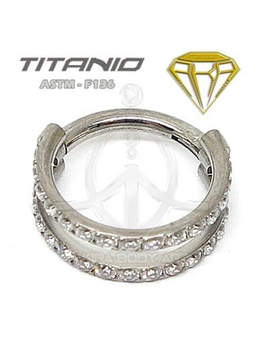 Aro doble segmentado joyas