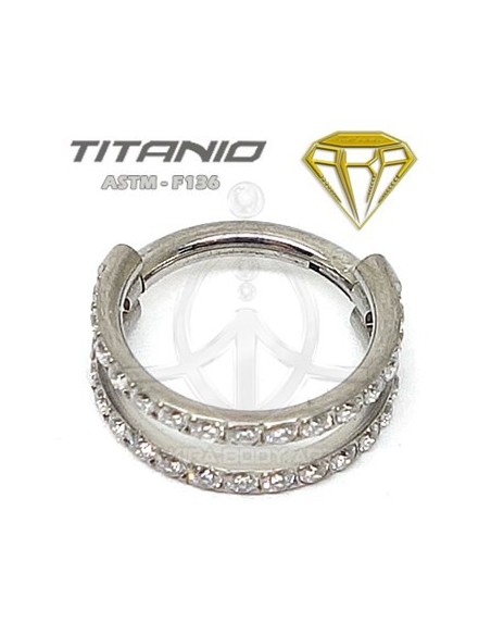 Aro doble segmentado joyas