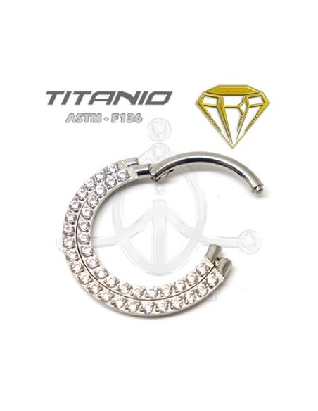 Aro doble segmentado joyas