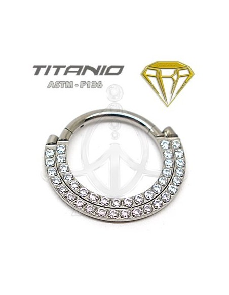 Aro doble segmentado joyas