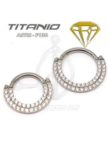 Aro doble segmentado joyas