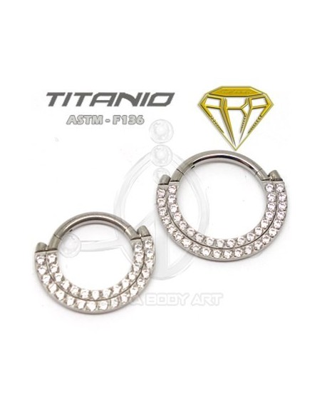 Aro doble segmentado joyas