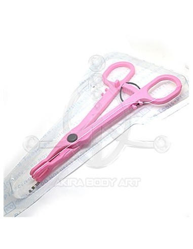 Pinza des. redonda abierta ROSA - (ESTÉRIL)