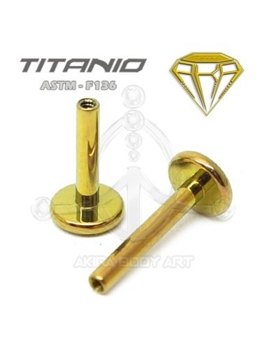 Barra Labret Titanio. Rosca Interna