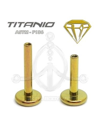 Barra Labret Titanio. Rosca Interna