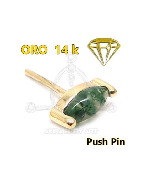 Repuesto PUSH IN agata Pétalo - 14K