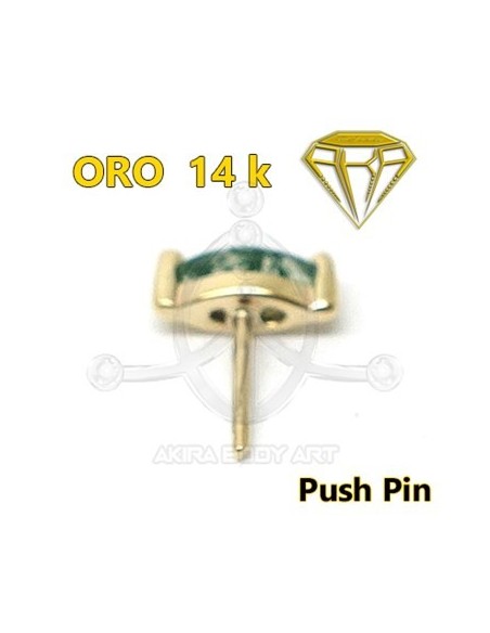 Repuesto PUSH IN agata Pétalo - 14K
