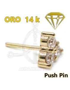 Repuesto PUSH IN joyas Triángulo - 14K 2