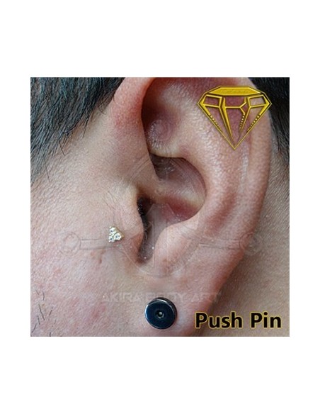 Repuesto PUSH IN joyas Triángulo - 14K