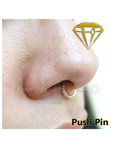 Aro Segmentado con Joyas en canto - 14K