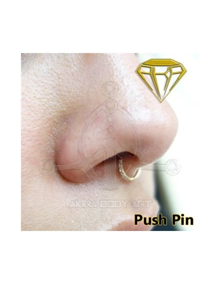 Aro Segmentado con Joyas en canto - 14K Aro Segmentado con Joyas en canto - 14K