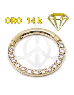 Aro Segmentado con Joyas - 14K 2