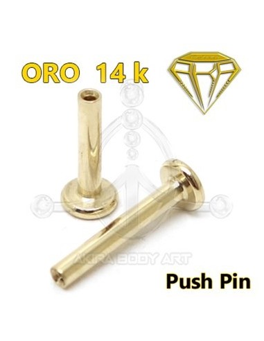 Labret ORO 14K - PUSH PIN