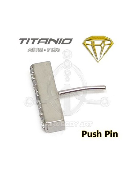 Repuesto PUSH PIN titanio - Barra Joyas
