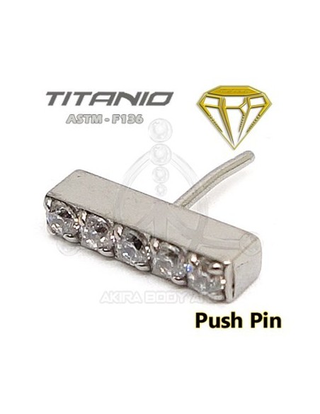 Repuesto PUSH PIN titanio - Barra Joyas