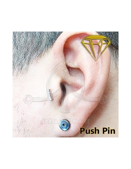 Repuesto PUSH PIN titanio - Barra Joyas