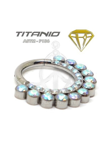 Aro doble segmentado 2 filas de joyas Aro doble segmentado 2 filas de joyas
