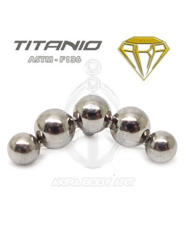 Repuesto Luna - 5 Bolas (Titanio Rosca interna)