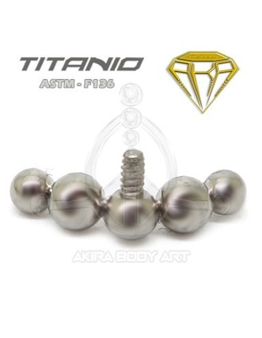 Repuesto Luna - 5 Bolas (Titanio Rosca interna)
