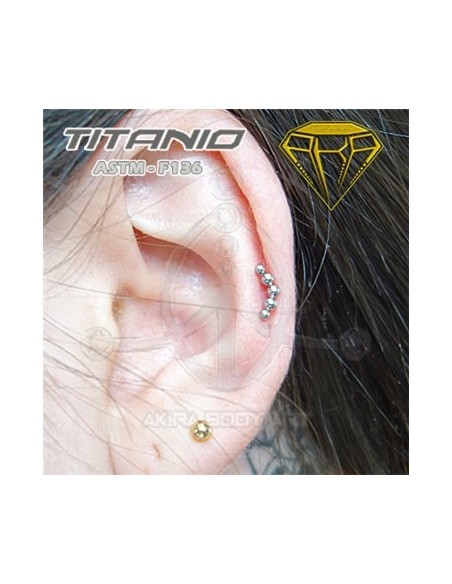 Repuesto Luna - 5 Bolas (Titanio Rosca interna) Repuesto Luna - 5 Bolas (Titanio Rosca interna)