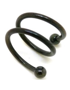 Espiral doble vuelta negra.