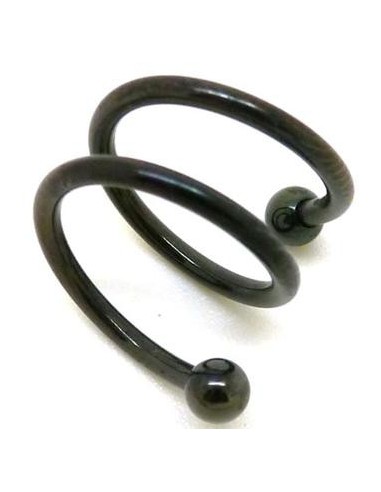 Espiral doble vuelta negra.