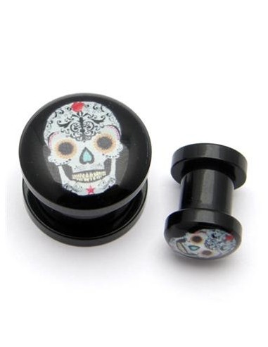 Plug Acrílico con rosca CALAVERA