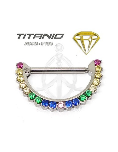 Pezonera Titanio Joyas Multicolor Pezonera Titanio Joyas Multicolor