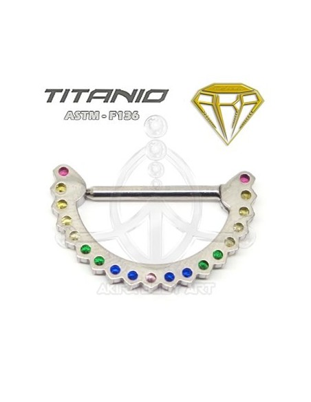 Pezonera Titanio Joyas Multicolor Pezonera Titanio Joyas Multicolor