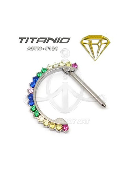 Pezonera Titanio Joyas Multicolor Pezonera Titanio Joyas Multicolor