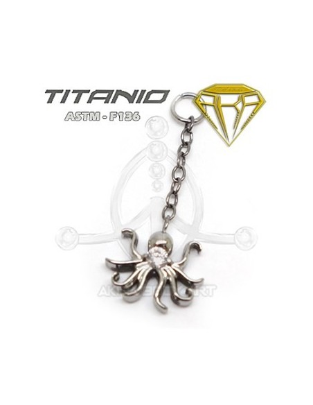 CHARM para Aro - Pulpo colgante CHARM para Aro - Pulpo colgante