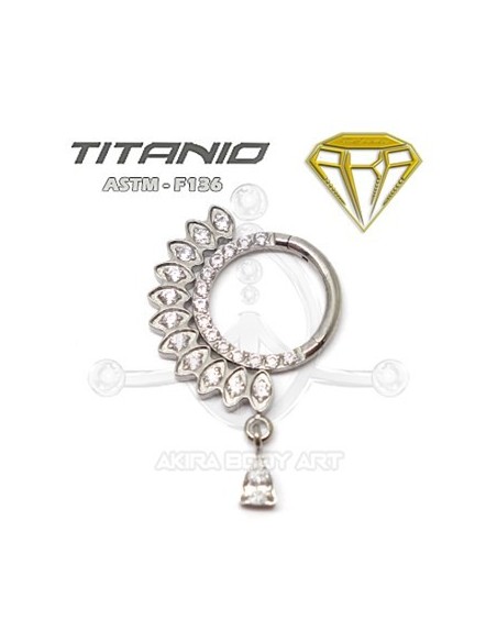 Aro segmentado petalos joya y colgante Aro segmentado petalos joya y colgante